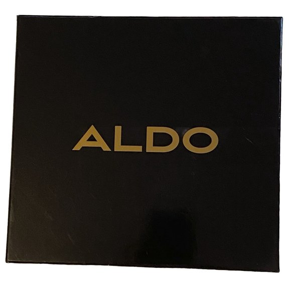 Aldo Tan And Beige 8.5x6x4 Inch Handbag With Gold Chain And Lock In Original Box - Picture 7 of 8